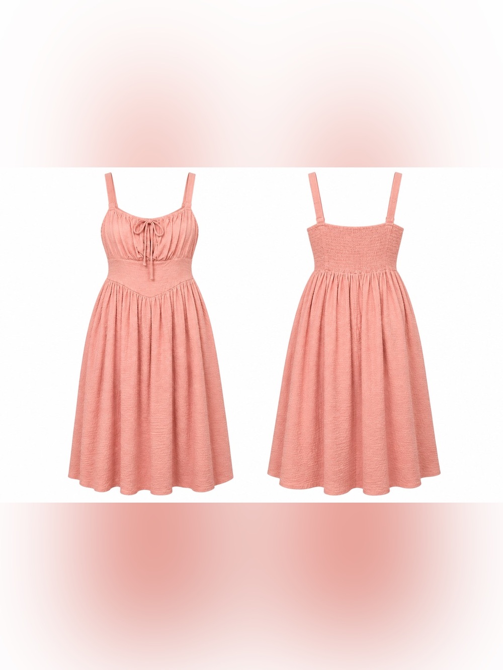Pink Smocked Sundress with Adjustable Straps size 4X